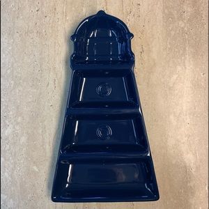 Ceramic Lighthouse Platter w Divided Compartments